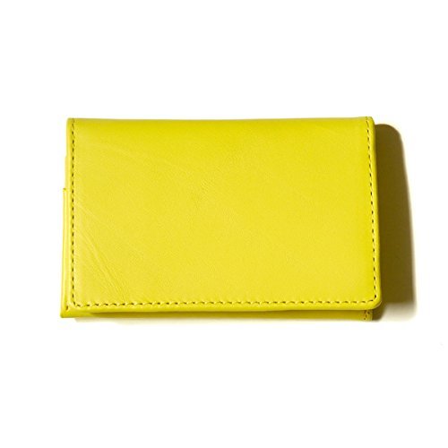 YSL イエローレザー名刺入れ 名入れ可】本革 名刺入れ サブポケット付き LR0008 | CLuaR